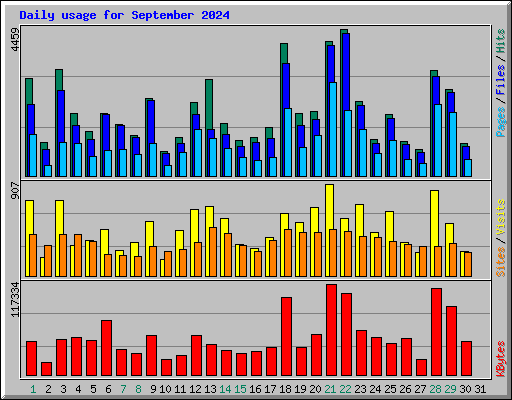 Daily usage for September 2024