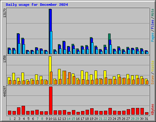 Daily usage for December 2024