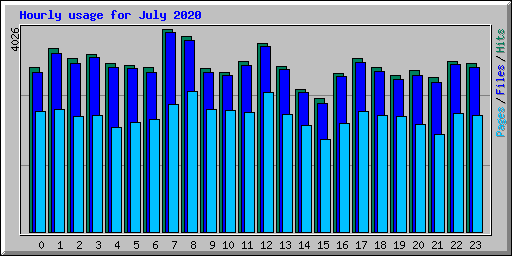 Hourly usage for July 2020