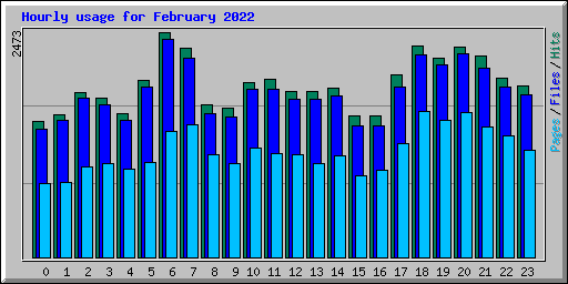 Hourly usage for February 2022