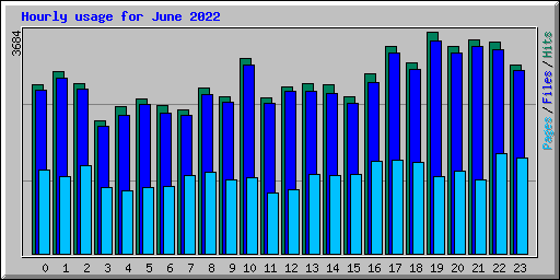 Hourly usage for June 2022