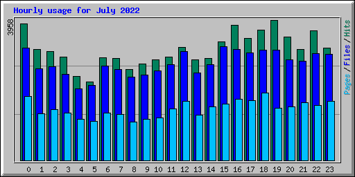 Hourly usage for July 2022