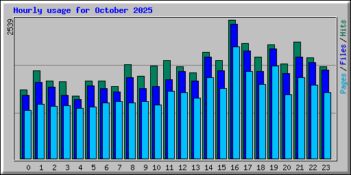 Hourly usage for October 2025