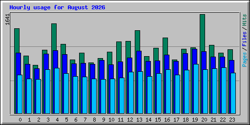 Hourly usage for August 2026