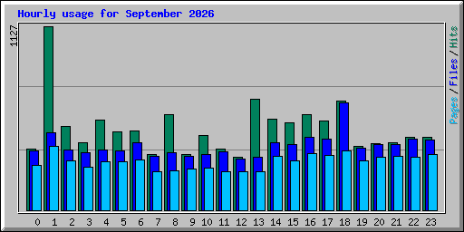 Hourly usage for September 2026